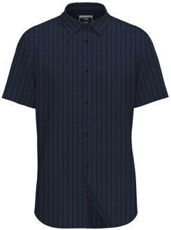 Jack & Jones Jcojoshua structure shirt ss navy - maat M Blauw