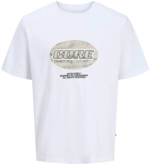 Jack & Jones Jcolido aop front print tee Wit - M