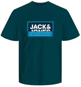 Jack & Jones Jcologan summer print tee Blauw - L