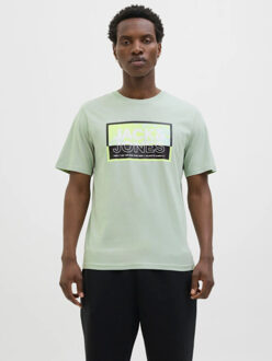 Jack & Jones Jcologan summer print tee Blauw - XL