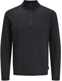 Jack & Jones Jcomace knit half zip smu - Zwart - XXL