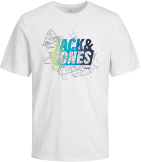 Jack & Jones Jcomap summer logo tee Wit - XL