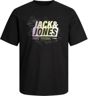 Jack & Jones Jcomap summer logo tee Zwart