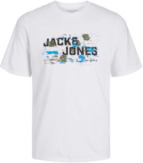 Jack & Jones Jcooutdoor logo tee Wit - M