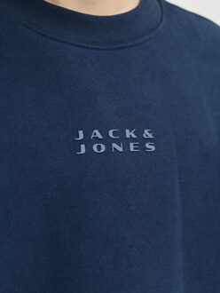 Jack & Jones Jcopoint sweat badge crew neck bf jnr navy Blauw - 152