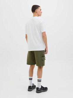 Jack & Jones Jcosago logo slub tee Wit - M