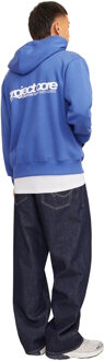 Jack & Jones Jcounion print sweat hood noos Blauw