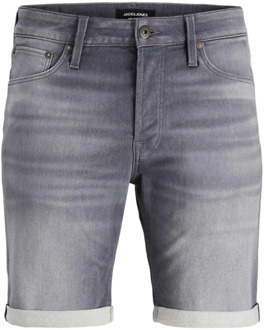 Jack & Jones JEANS INTELLIGENCE regular fit jeans short Rick grey denim Grijs - XXL