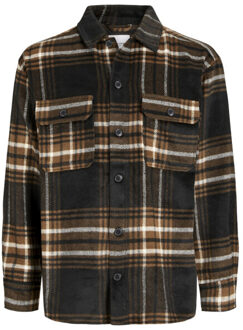 Jack & Jones Jjebradley ollie overshirt ls noos dessin Bruin - XL