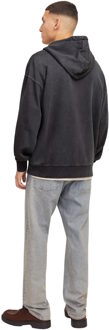 Jack & Jones Jjecharge faded sweat zip hood noos raf Donkergrijs