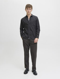 Jack & Jones Jjeclassic melange shirt ls noos steel Grijs