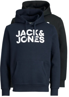 Jack & Jones JJECORP LOGO SWEAT HOOD 2PK MP Heren Trui - Maat XXL