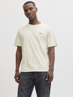 Jack & Jones Jjedover graphic tee ss crew neck ecru - L