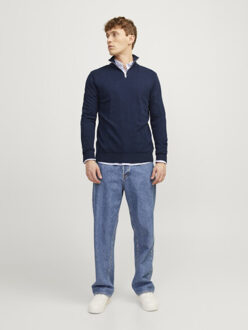 Jack & Jones Jjeemil knit half zip noos Blauw - S