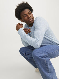 Jack & Jones Jjelinen knit crew neck Indigoblauw - XL