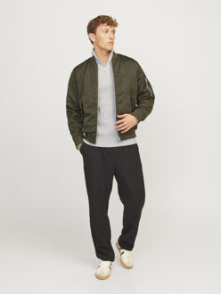 Jack & Jones jjeperfect knit half zip sn 12257773 light grey melange Grijs - XL