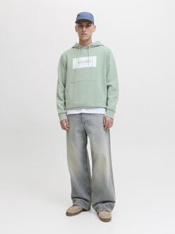 Jack & Jones jjhayato sweat hood bts ln 12278614 iceberg green Groen - M