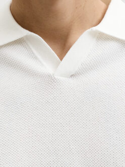 Jack & Jones Jjhill knit split neck ss26 - maat XXL Wit