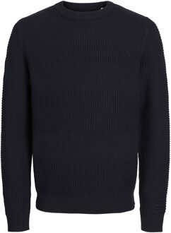 Jack & Jones Jjhugo knit crew neck navy Blauw - L