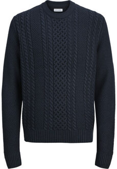 Jack & Jones Jjpaul knit crew neck Blauw - S