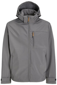 Jack & Jones Jjthatcher softshell hood steel Grijs - M