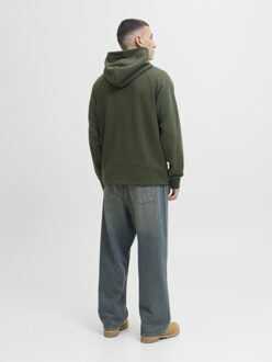 Jack & Jones Jjthatcher sweat zip hood - maat L Groen