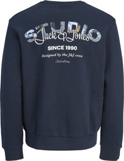 Jack & Jones Jjyuki back sweat crew neck bf Blauw - XXL