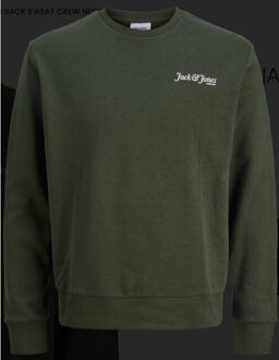 Jack & Jones Jjyuki back sweat crew neck bf - maat XL Groen