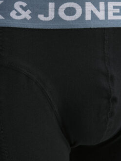 Jack & Jones Jongens boxershorts trunks sense 3-pack effen Zwart - 140