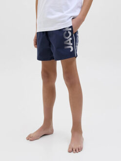 Jack & Jones Jongens zwemshort jpstmaui splicelogo effen donker Blauw - 152
