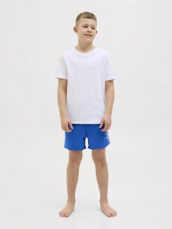 Jack & Jones Jongens zwemshort jpstmaui splicelogo effen - maat 140 Blauw