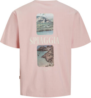 Jack & Jones Jorhydra photo tee ss crew neck licht Roze - XL