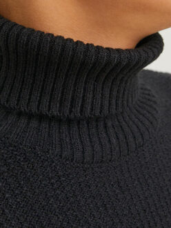 Jack & Jones Jorkyle knit roll neck jnr - Zwart - 164