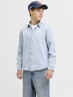 Jack & Jones Jornorrebro denim shirt ls jnr blue denim Blauw - 164