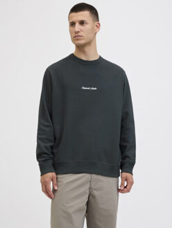 Jack & Jones jornorrebro emb sweat crew noos 12282893 forest river - maat M Groen