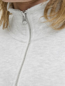 Jack & Jones jornorrebro emb sweat high neck sn 12282899 white melange - maat XL Wit