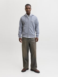 Jack & Jones Jornorrebro emb sweat zip hood noos - Grijs - L