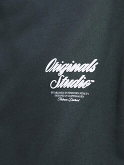 Jack & Jones Jornorrebro typo back sweat hood sn donker Groen - L