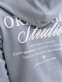 Jack & Jones Jornorrebro typo back sweat hood sn jnr raf Blauw - 152