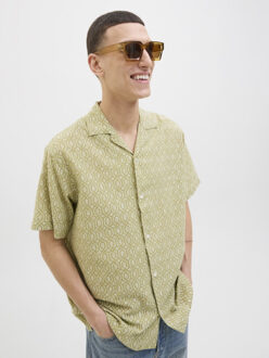Jack & Jones Jorseersucker aop shirt ss dessin Groen - M