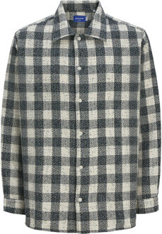 Jack & Jones Jorwinter boucle shirt ls styd aw24 Zwart - XXL
