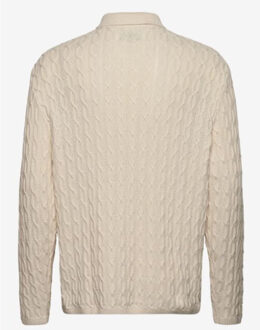 Jack & Jones Jorwinter knit cable polo styd aw24 Beige - XXL