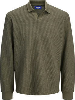 Jack & Jones Jorwinter ottoman split neck styd a Groen - XL