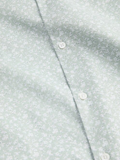 Jack & Jones Jprblabarnes print dobby ls shirt mint - maat M Groen