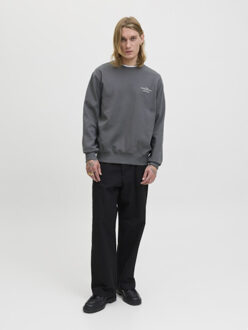 Jack & Jones Jprblachad branding sweat crew neck ln steel Grijs - XL