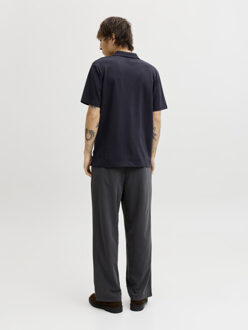 Jack & Jones jprblaethan ss zip polo sn 12292992 night sky Blauw