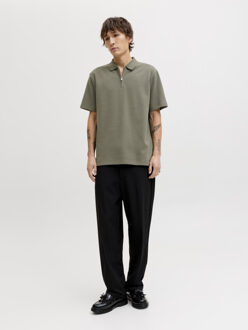 Jack & Jones jprblaethan ss zip polo sn 12292992 smokey olive Groen - M