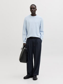 Jack & Jones Jprblamilano spring knit crew neck ls licht Blauw