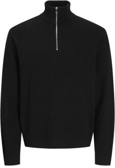 Jack & Jones jprblamilano stitch knit half zip s 12259664 - Zwart - XL