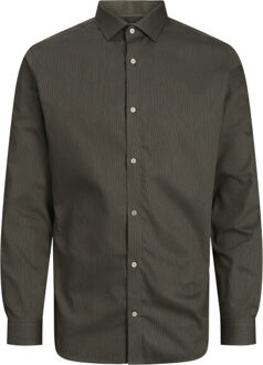 Jack & Jones jprblaparker detail l/s shirt noos 12260641 brindle Bruin - XL